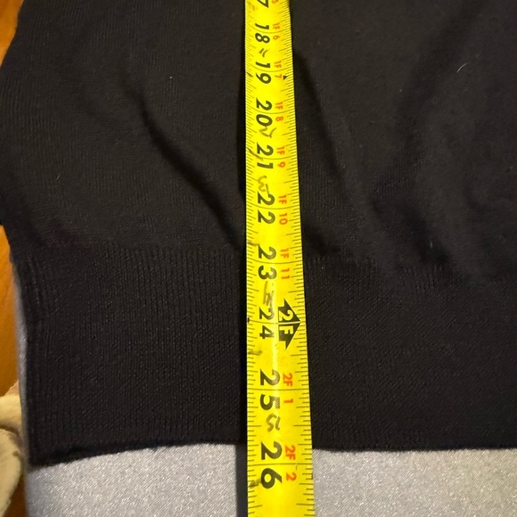 Peter Millar Blue V-Neck Sweater with Long Sleeves and Smooth Knit - Picture 5 of 6